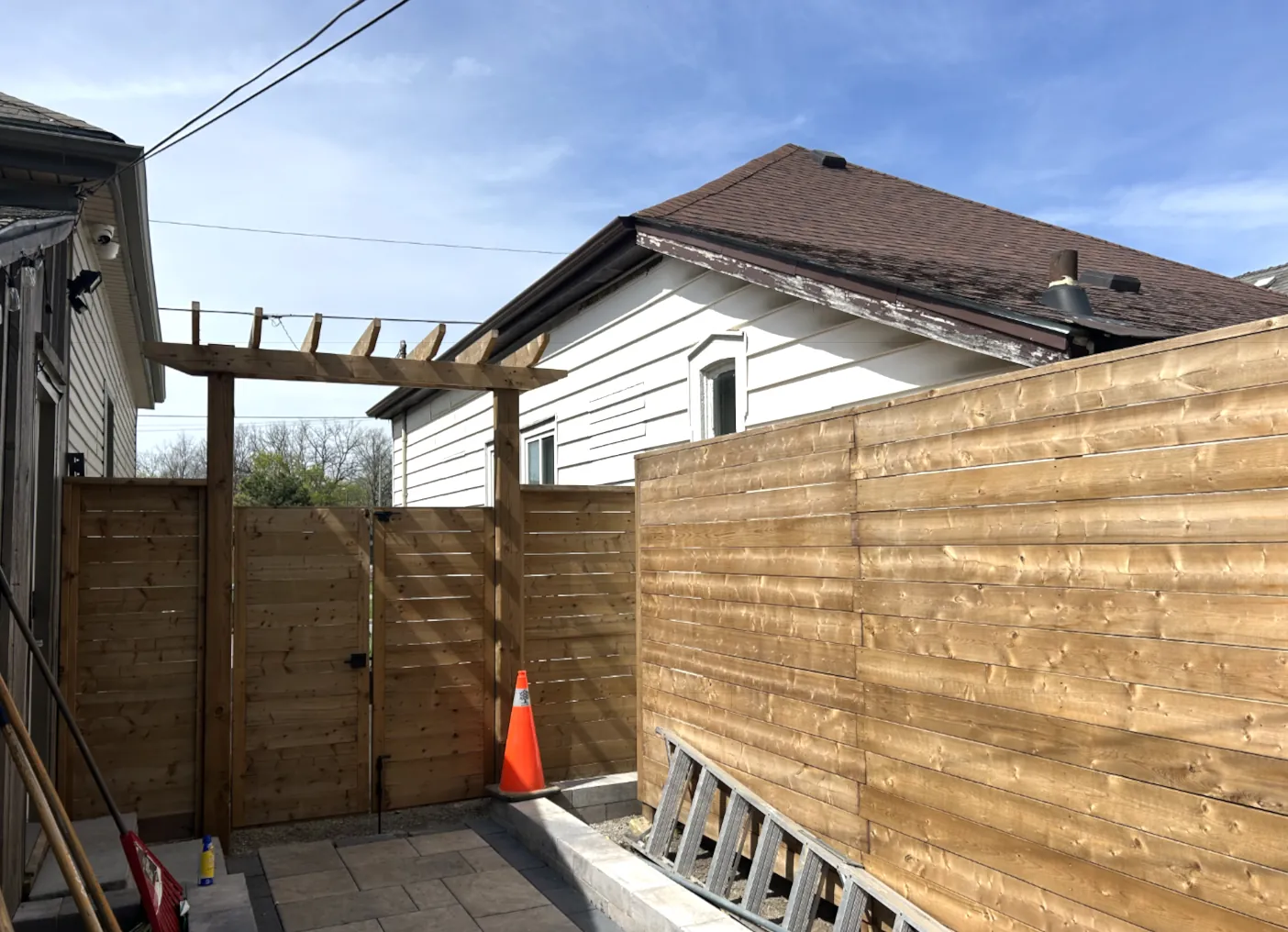 CDW Special privacy fence and pergola detail along the side yard